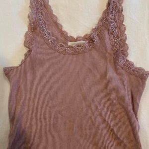 Urban Outfitters Pink Lacy Tank
